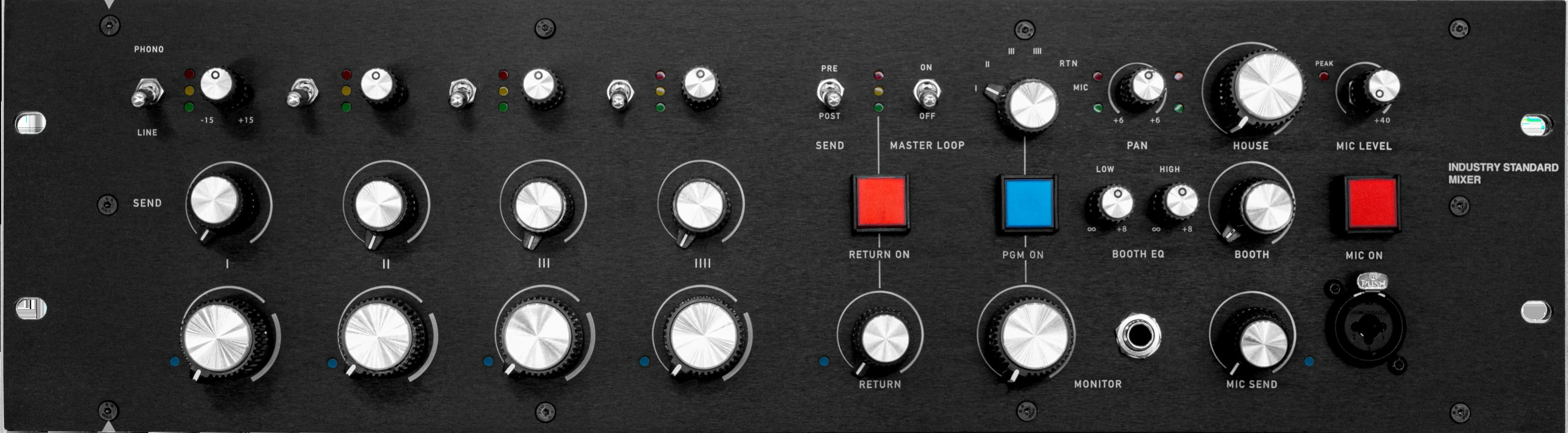 Mixer front panel