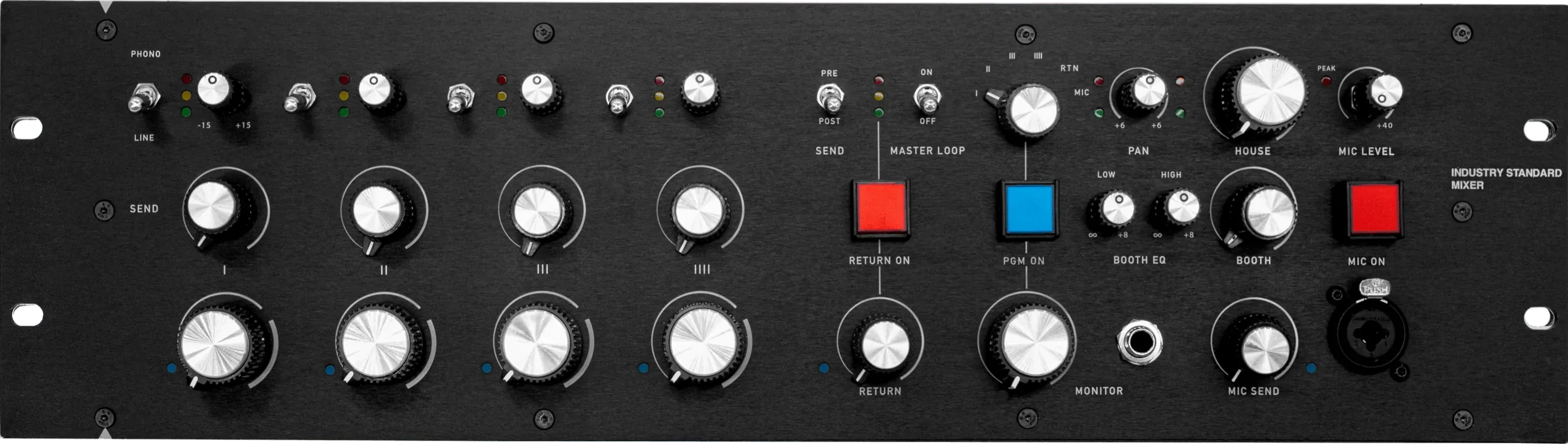 Mixer front panel